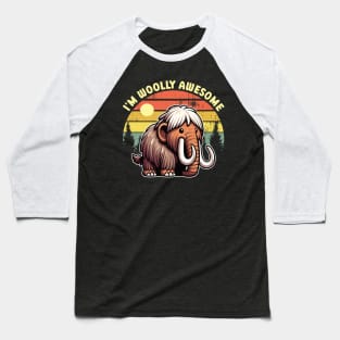 Woolly Mammoth I'm Woolly Awesome Kawaii Mammoth Baseball T-Shirt